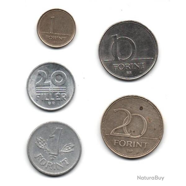 Pice de Monnaie HONGRIE Lot de 5 Pices diffrentes valeurs