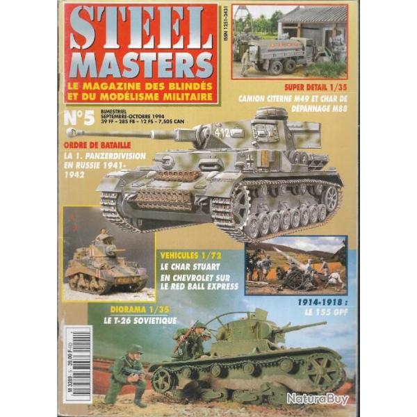 steelmasters 5 puis diteur , 1ere pzdiv russie 41-42,  1914-1918 le 155 gpf, le char stuart