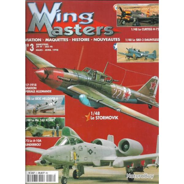 lot de 3 wingmasters puiss  n2, 3 , 30 aviation maquettes , histoire , nieuport 11, dassault