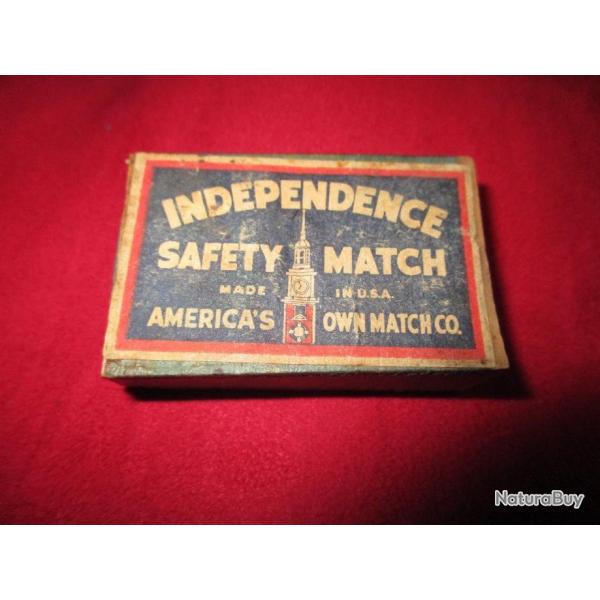 US ARMY 2me GM : BOTE D'ALLUMETTES INDEPENDANCE SAFETY MATCH ww2