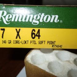 Boite contenant 11 douilles Remington en 7x64