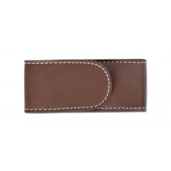 PIELCU - PL78202_25 - ETUI CUIR DOUBLÉ MARRON 25