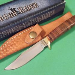 Lot de Couteaux De Chasse 3 Skinner Short Skinner Leather Wrapped Manche & Etui Cuir RR1636 -