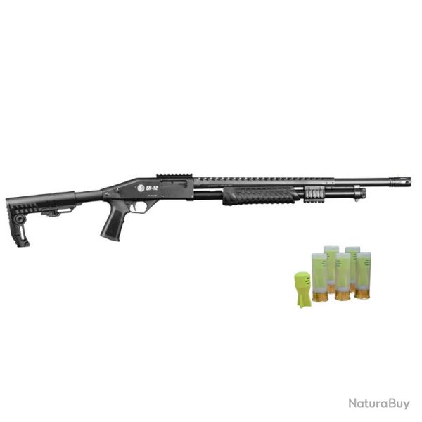 Fusil  Pompe Rossi SR12 Tactical Catgorie C + 5 Cartouche high precision Green
