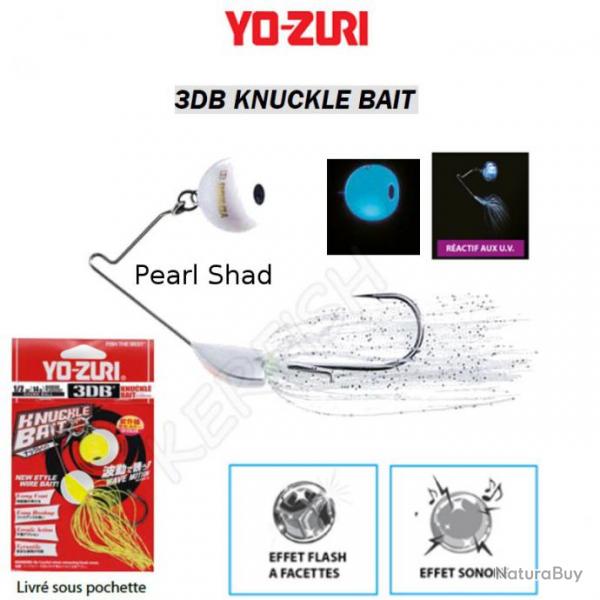 3DB KNUCKLE BAIT YO-ZURI Pearl Shad 7 g - 1/4 oz