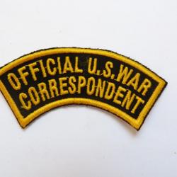 INSIGNE EN TISSU D'OFFICIAL US WAR CORRESPONDENT