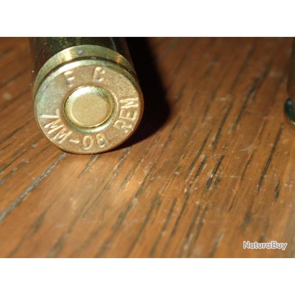Lot de 12 balles en 7mm.08 sur support plastique - ogive Nosler - Fdral