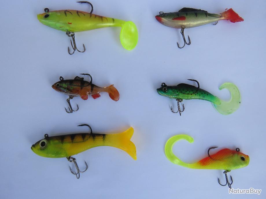 Esfishing - Lot De 6 Leurres Souples De Pêche,72 Mm, Swiming Pro, Yeux