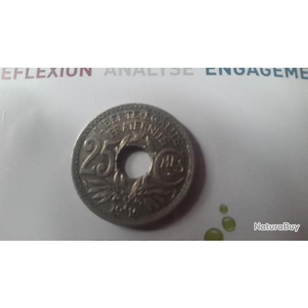 pice  25 centimes 1916 avec  signature