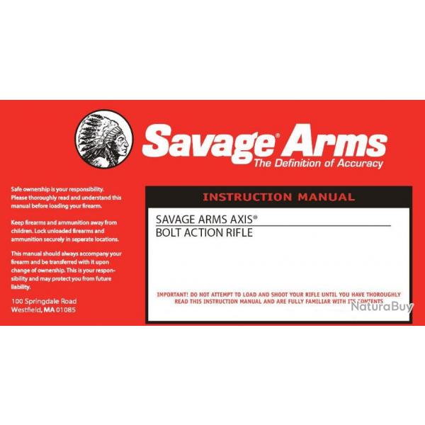 Notice SAVAGE AXIS - AXIS II percussion centrale