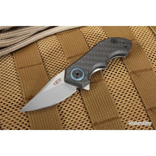 Couteau Zero Tolerance Galyean Acier CPM-20CV Manche Fibre de Carbone/Titane USA ZT0022