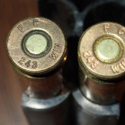 Lot de 2 balles en 243 - Ogive SP - Fédéral