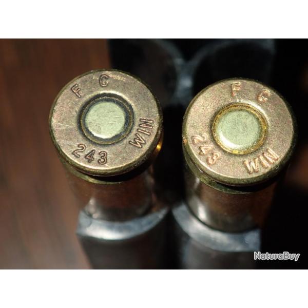Lot de 2 balles en 243 - Ogive SP - Fdral