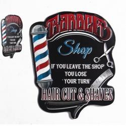 Plaque métal Barber Shop