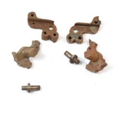 Kit de pièces brut de fabrication pour platine de fusil à chien. Fabrication / réparation fusil lot