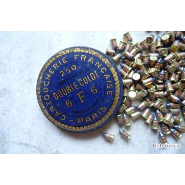 Boite complte de 250 bosquettes de collections calibre 6 m/m double culot pour pistolet FLOBERT