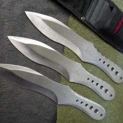 3 Couteaux de Lancer Gen-X Throwing Set Acier AUS-6 Etui Nylon Gill Hibben GH5029