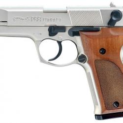 ( Pistolet à blanc Walther P88 nickelé)Pistolet 9 mm à blanc Walther P88 nickelé
