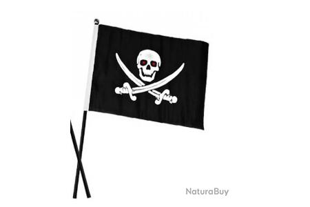 Drapeau de Pirate sur baton