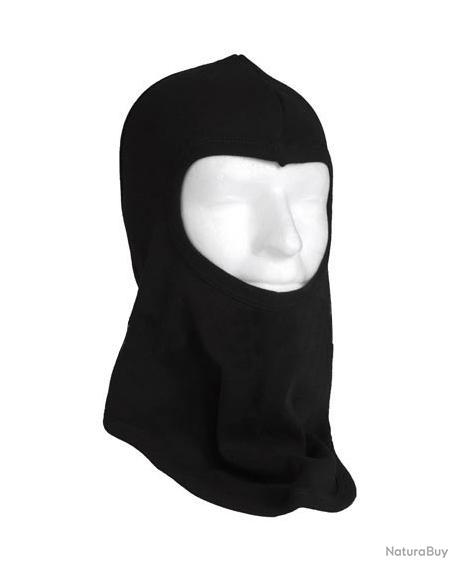 Cagoule Balaclava, 1 trou, souple, noir, 100% - Achat vente pas