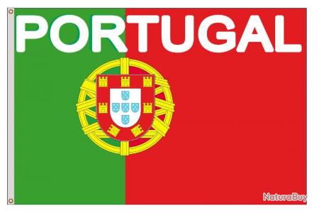 Drapeau Portugais Avec Ecrit Portugal En Blanc 90 Cm X 150 Cm Drapeaux Airsoft 543