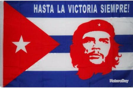 Drapeau Cuba Che Guevara Hasta La Victoria Siempre 90 Cm X 150 Cm Drapeaux Airsoft