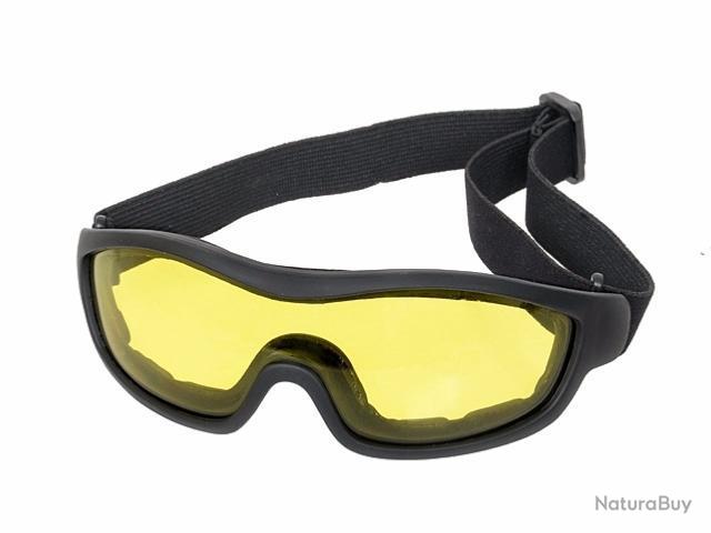 LUNETTE MASQUE DE PROTECTION OCULAIRE FA02 VERRE JAUNE AVEC ELASTIQUE -  Lunettes Airsoft (5438766)