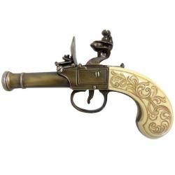 Pistolet Anglais Bunney Xviii Eme Siecle 17 Cm Canon Metal