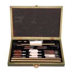 MALLETTE DE NETTOYAGE POUR PISTOLET ET FUSIL MULTI CALIBRES - KIT DE 24 PIECES FOSCO