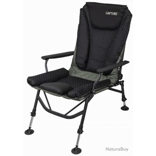 Capture Outdoor, Carp Levelchair "AirFlow Black Chair", chaise Carpiste, luxe, ergonomique, ...