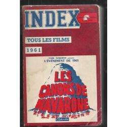 index de la cinématographie française 1961 analyse critique complète de tous les films , cinéma ,