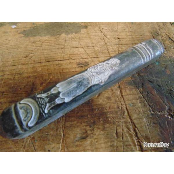moule XIX sicle pour poigne couteau ZOUAVE servait  couler le "plastique" baklite  / unique10cm