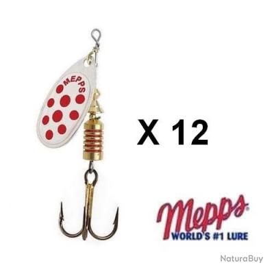 MEPPS - CUILLER MEPPS AGLIA PAR 12 1 ARGENT POINTS ROUGE