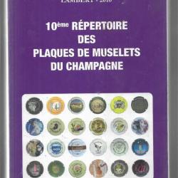 10e répertoire des plaques de muselets du champagne lambert 2010