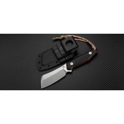Couteau Artisan Osprey Lame Acier D2 Manche Black & Red G-10 Etui Kydex ATZ1803BBRE