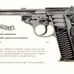 Deux notices pour le pistolet WALTHER P38