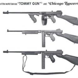 3 Notices pour la mitraillette Thompson