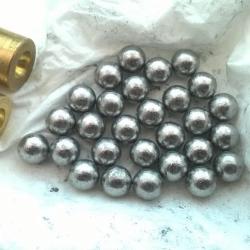 150 Balles ronde Calibre 36 (0.375 inch) roulées graphitées