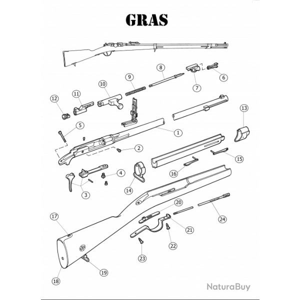 FUSIL GRAS: Dtente et son ressort