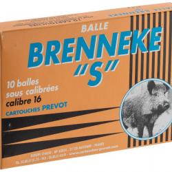 Cartouches Prevot à balle Brenneke-S - Cal. 16/67
