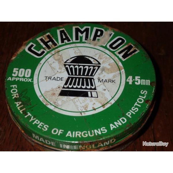 Boite de 500 plomb Champion - 4-5mm - tte ronde - oxyd