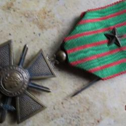 médaille croix de guerre 1914 1918 ww1 première guerre +1 citation datée 1918 14 18