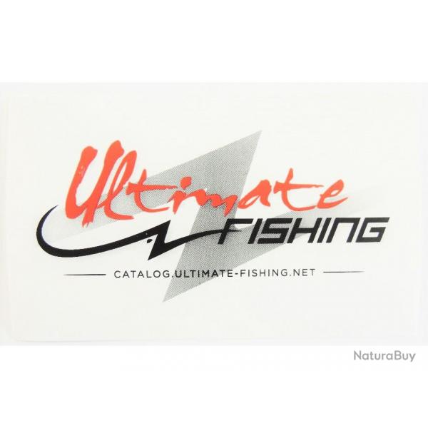 AUTOCOLLANT ULTIMATE FISHING FOND BLANC 15cm*9cm