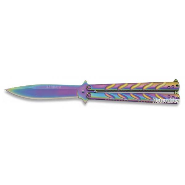Couteau papillon Rainbow