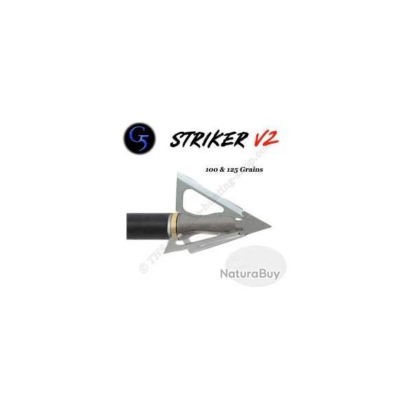 G5 Striker V2 Pointe de chasse  lames fixes trilame 1,25 pouce de diamtre de coupe 100