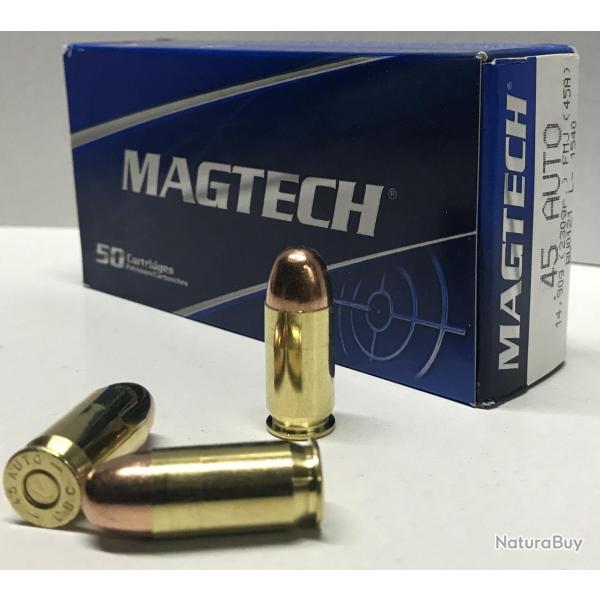 Cartouche Cal. 45 AUTO FMJ MAGTECH x50