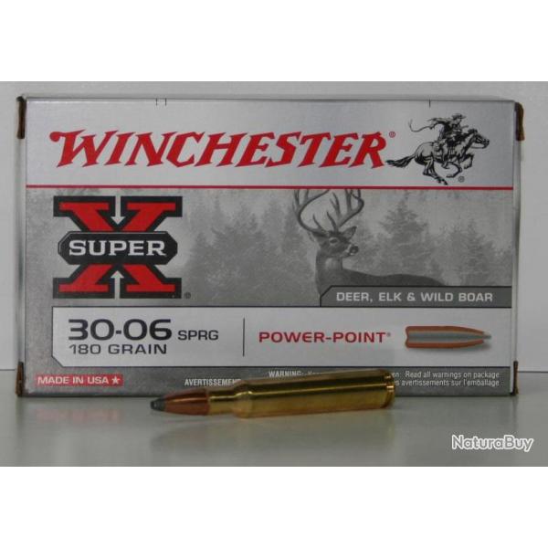 MUNITIONS WINCHERSTER POWER POINT 180GR CAL. 30-06 X20