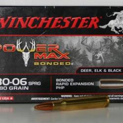 MUNITIONS WINCHESTER POWER MAX 180GR CAL. 30-06 X20