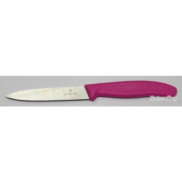 COUTEAU OFFICE VICTORINOX LISSE FUSHIA 6.7706.L115 10CM