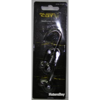 TETE PLOMBEE BLACK CAT HEAD HUNTER JIG HEAD 30GR 2 PIECES